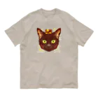 トロ箱戦隊本部の甘党宣言 黒猫さん オーガニックコットンTシャツ