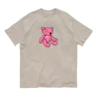 Illustrator Moca&Ram shopのpapamama Teddy bear🐻/ パパママ テディベア Organic Cotton T-Shirt