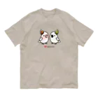 Cody the Lovebirdの仲良しクルマサカオウム&キバタン Chubby Bird Organic Cotton T-Shirt