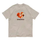 SUNDAYS GRAPHICSのDONGURISU (どんぐリス) 茶色ロゴ Organic Cotton T-Shirt