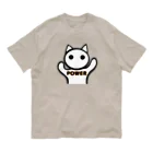 aiueoneko358のパワー猫 オーガニックコットンTシャツ