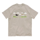 たびねこグッズSHOPのたびねこあぜ道の二人 Organic Cotton T-Shirt