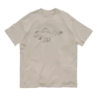 Owl and Potato Creationのスピノサウルス 水泳帽 ジュラシックランチ Organic Cotton T-Shirt