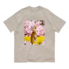 うさぎのうみちゃんねるショップのお花見うさぎ-うさぎのうみ Organic Cotton T-Shirt