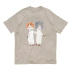 トコロコムギのスコかぶりにゃんこ Organic Cotton T-Shirt