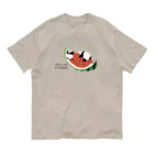 kiki25のゆらゆらスイカとすやすやパンダたち Organic Cotton T-Shirt