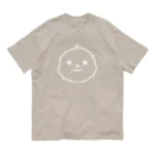 Mameyudoufuの【BIG】真顔まめゆ 白抜き (Tシャツ) オーガニックコットンTシャツ