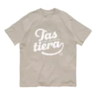 競馬おしゃれグッズ製作所のタスティエーラ（タイポグラフィWHITE） オーガニックコットンTシャツ