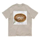 YURITAROORIGINLの笑うハリネズミとタンポポの綿毛. Organic Cotton T-Shirt