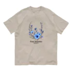 Four_Seasons_PJの青い野の花【A2】 オーガニックコットンTシャツ