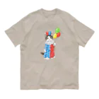 Ａｔｅｌｉｅｒ　Ｈｅｕｒｅｕｘのサーカスにゃんこ　風船ピエロ オーガニックコットンTシャツ