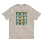 Quatre Illustrationのキャトル切手_オムツトラ4×4 オーガニックコットンTシャツ