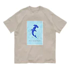 エフェメラル フラワーアートの花シュモクザメ オーガニックコットンTシャツ オーガニックコットンTシャツ