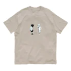 NEOJAPANESESTYLE                               のB_Lack_Cat&Mr.CHICKENHEART Organic Cotton T-Shirt