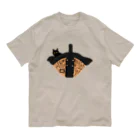 小鳥と映画館のカゴバッグと黒猫 Organic Cotton T-Shirt