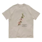 たくみのグッズショップのボケ（Chaenomeles speciosa） オーガニックコットンTシャツ