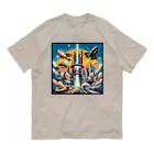 Dexsterの過去の未来観　retro-futurism design01 Organic Cotton T-Shirt