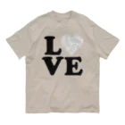 【volleyball online】の「ＩLOVE バレーボール」 オーガニックコットンTシャツ