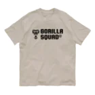 GORILLA SQUAD 公式ノベルティショップのGORILLA SQUAD ロゴ黒 유기농 코튼 티셔츠