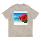 kaiminsapoのハイビスカス　リゾート　🌺　🏝️ オーガニックコットンTシャツ