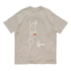 Bo tree teeのオカメインコ ( white / ロゴマークあり ) オーガニックコットンTシャツ