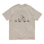 lemonysnow/ハリネズミグッズのハリネズミとバイク オーガニックコットンTシャツ