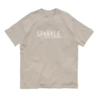 SPARKLEのSPARKLE-ドロップス shiro オーガニックコットンTシャツ