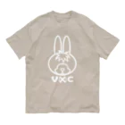 VIRTUAL CROSSのRabbit Logo white オーガニックコットンTシャツ