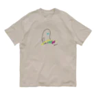 CHIMNEY雑貨店のDAY OFFななしのおばけちゃん[黒フチ/green]  オーガニックコットンTシャツ