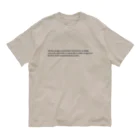 ヒラエイの環境破壊防止メッセージ Organic Cotton T-Shirt