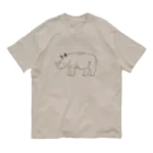 あおきさくらのサイ（線画） Organic Cotton T-Shirt