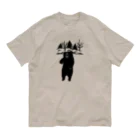 トケのヒグマ　(黒） オーガニックコットンTシャツ