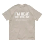 SANKAKU DESIGN STOREのレジ袋いりません。 耳が聞こえない人向け/白 Organic Cotton T-Shirt