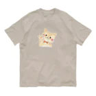 akiの大変なとき手を貸す猫 オーガニックコットンTシャツ