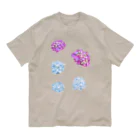 aiueoneko358の紫陽花 オーガニックコットンTシャツ