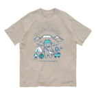 ゆるいぬ部のゆるいぬキャンプ(緑) オーガニックコットンTシャツ