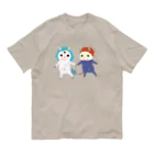 おばけ商店のおばけTシャツ＜白澤と件＞ Organic Cotton T-Shirt