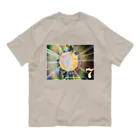 小さな宇宙工房おっちーの【NO.7 happiness〜original spray art〜】 オーガニックコットンTシャツ