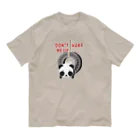 イラスト MONYAAT のCT162 おこさないでねA*ズレぱんだちゃんのDON'T WAKE ME UP...*白フチあり オーガニックコットンTシャツ