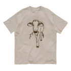 USHIDELEK(ウシデレ)の育成の牛 オーガニックコットンTシャツ