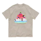 Lily bird（リリーバード）のかき氷とペンギンたち① オーガニックコットンTシャツ