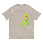 Lily bird（リリーバード）の風に揺れる向日葵 オーガニックコットンTシャツ