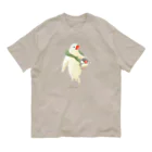 ふろしき文鳥のお店のぬいぐるみ抱っこ オーガニックコットンTシャツ