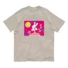 惑星プルルの宇宙うさぎのインディゴーランちゃん Organic Cotton T-Shirt