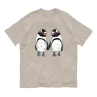 penguininkoの手繋ぎケープペンギンのカップル🐧❤️🐧 オーガニックコットンTシャツ