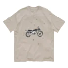 NIKORASU GOのノスタルジーデザイン「バイクで走り去る」 オーガニックコットンTシャツ