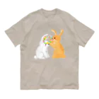 Lily bird（リリーバード）のうさぎ 花冠をプレゼント Organic Cotton T-Shirt