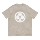 戦国神社 -戦国グッズ専門店-の本多忠勝/徳川四天王/本多立ち葵/ホワイト Organic Cotton T-Shirt