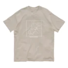 YamamoriMeidoの寝ているトイプードル(白線ver.) オーガニックコットンTシャツ