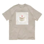 糖のレトロカフェのプリン オーガニックコットンTシャツ